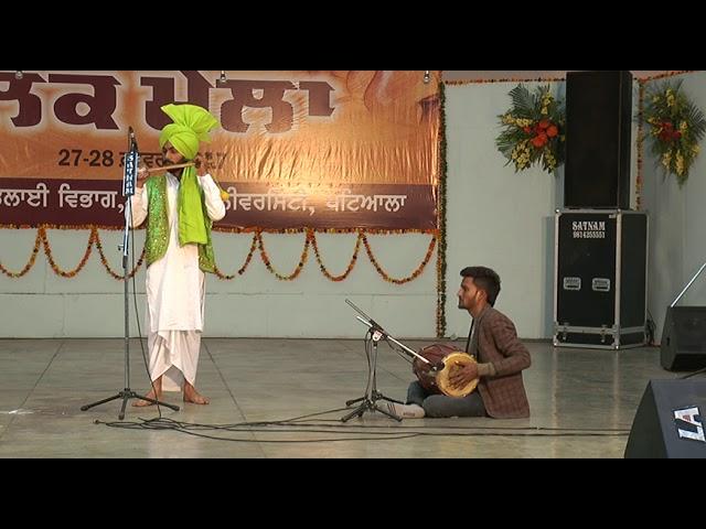 Solo Tumbi Folk instrument// Gold medalist // Navneet Jaura // Folk Mela 2017 // Panjabi Uni Patiala