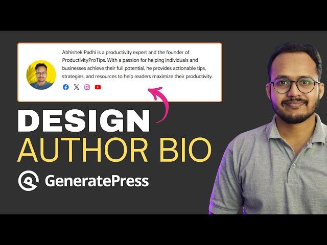 How to Add an Author Section in GeneratePress Theme