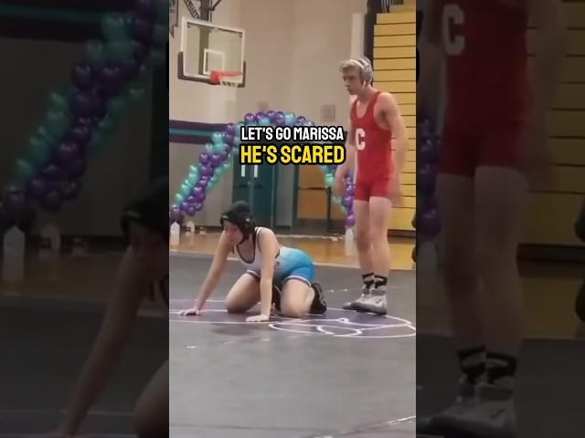 Female Wrestler vs. “Scared” Male Wrestler… ‍️