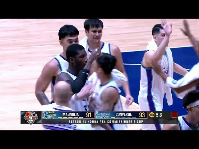 Stockton GOES CLUTCH for Converge vs. Magnolia | PBA Season 49 Commissioner's