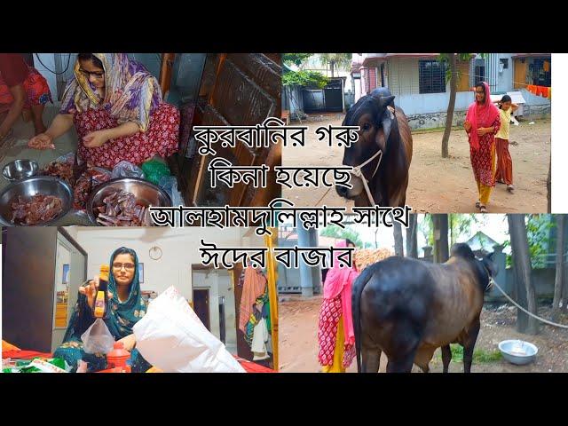 কুরবানির গরু কিনা হয়েছে আলহামদুলিল্লাহ সাথে ঈদের বাজার