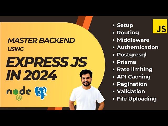 Master Backend development using Express js in 2024 ,Prisma , Postgresql , JWT  Part -1