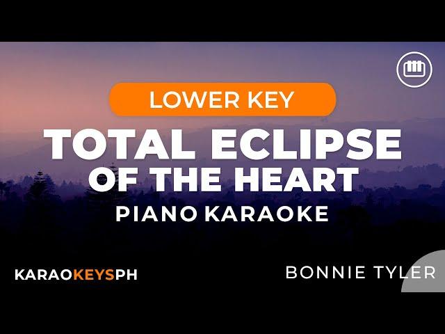 Total Eclipse Of The Heart - Bonnie Tyler (Lower Key - Piano Karaoke)