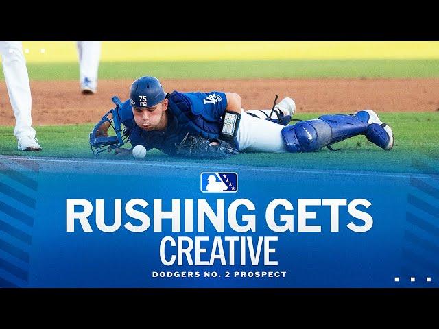 Dalton Rushing tries to coax the ball foul | MiLB Highlights