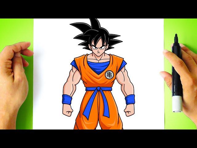 How to DRAW GOKU Full Body - Dragon Ball