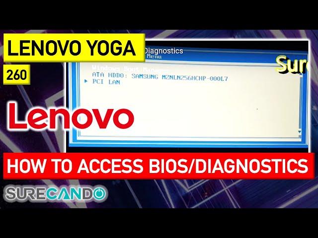 Lenovo Yoga 260 Getting into BIOS & Running Diagnostics