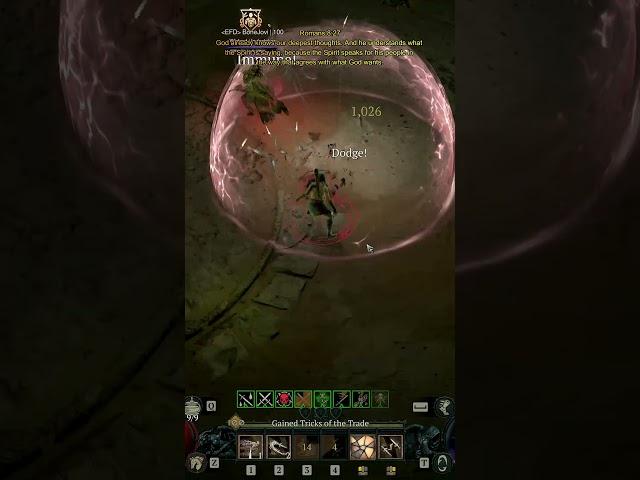 Diablo 4 PvP Lv 100 - Rogue vs Hota Barb & Necro - 1v2
