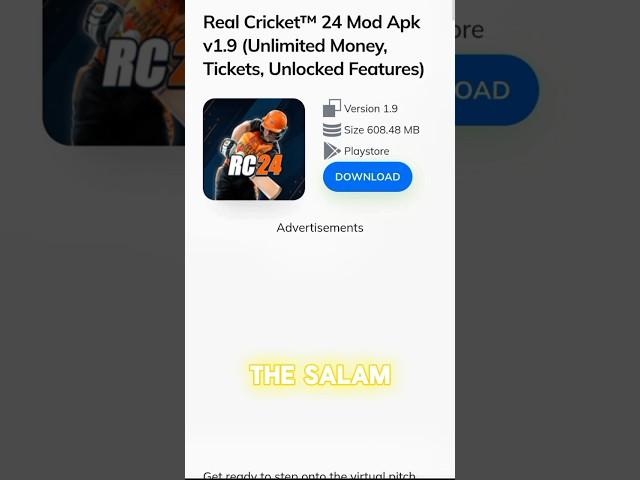 Real Cricket™ 24 Mod Apk v1.9 (Unlimited Money, Tickets, Unlocked Features)