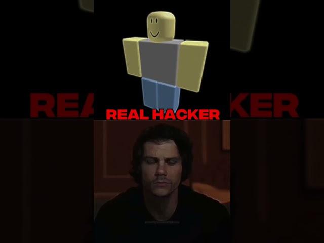 Fake hacker vs real hacker #roblox #shorts