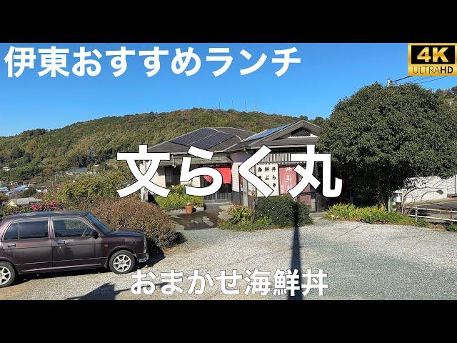 海鮮料理 文らく丸 2024/12 おまかせ海鮮丼(ご飯半分) 1980円。