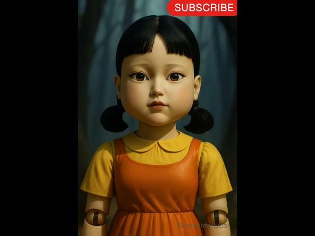 Squid Game Creepy Doll AI Mentality is Cake cut Ghost bhoot wala video #bhoot #squidgame #shorts