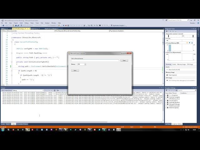 C# live tutorial: Creating a Minecraft server launcher (Part 2)