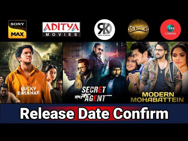 3 New South Hindi Dubbed Movies | Release Update | Secret Agent | Lucky Baskhar