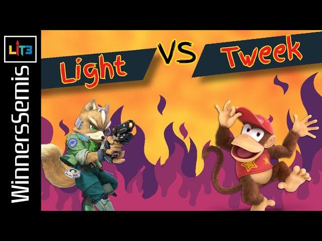 Light (Fox) vs Tweek (Diddy Kong) - Litvitational 3 - Ultimate Singles - Winners Semis