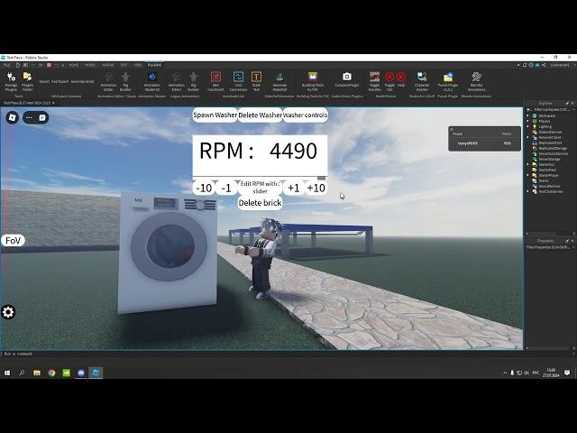 Washing Machines Destruction Playground In Roblox Studio