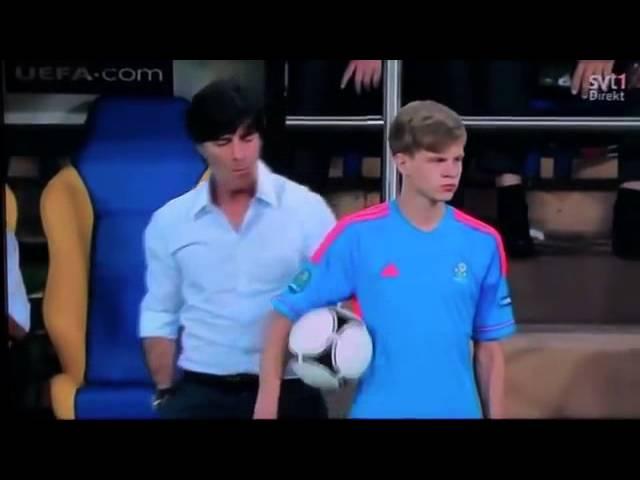 German Coach Joachim Low Pranks Ball Boy