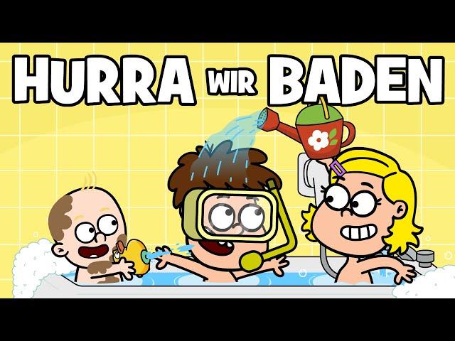   Kinder Badelied | Hurra wir baden - Hurra Kinderlieder - Badezeit | Familien Badetag