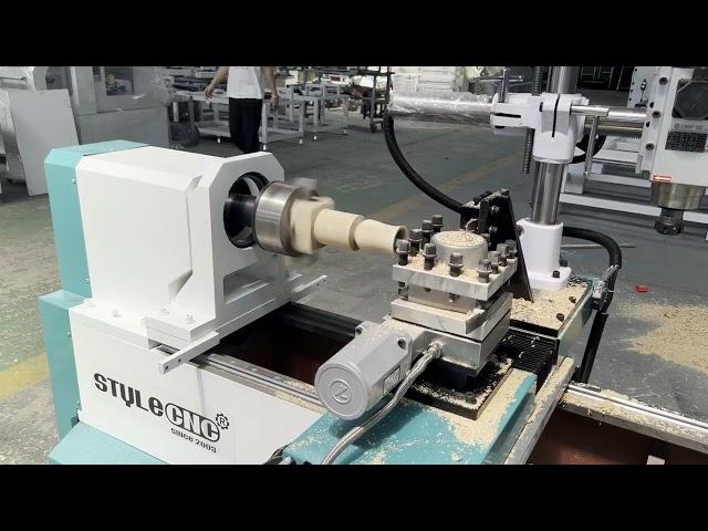 STYLECNC Automatic Tools Changing ATC CNC Wood Lathe Machine for Wood Cup