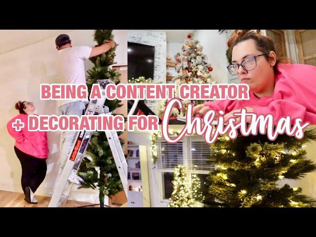 DAY IN THE LIFE OF A CONTENT CREATOR &  DOING SOME MORE CHRISTMAS DECORATING AROUND THE DOUBLE WIDE