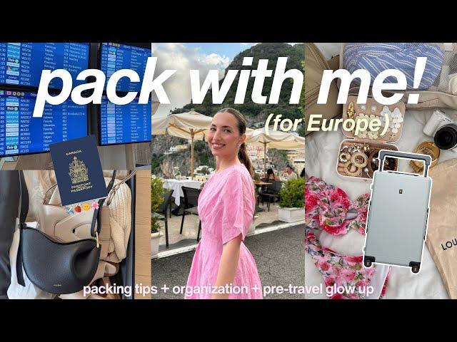 PACK WITH ME ️ for 3 weeks in Europe! packing, glow up, travel tips, appointments + essentials 