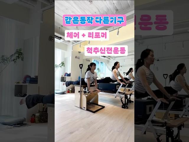 듀엣필라테스| 리포머+체어 같은동작 다른기구 시퀀스 | 아름다운 뒷태만들기 작전