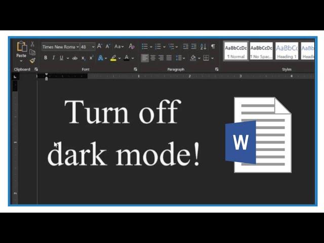 How to Turn Off Dark Mode in Microsoft Word