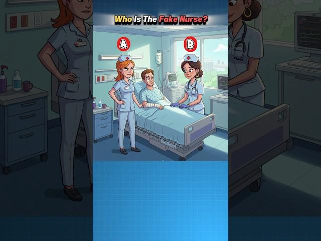 Who Is The Fake Nurse? #riddles #brainteasers #viralshorts