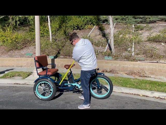 sixthreezero Electric Bike Rickshaw Dimensions | Ebike for two Adults
