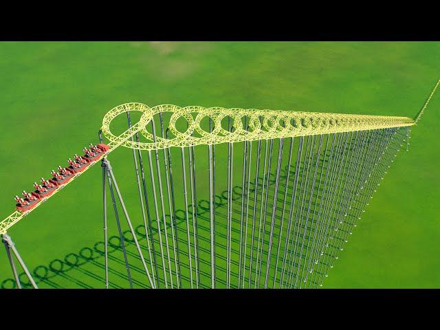 Horizontal Loops Down Roller Coaster – Planet Coaster 2