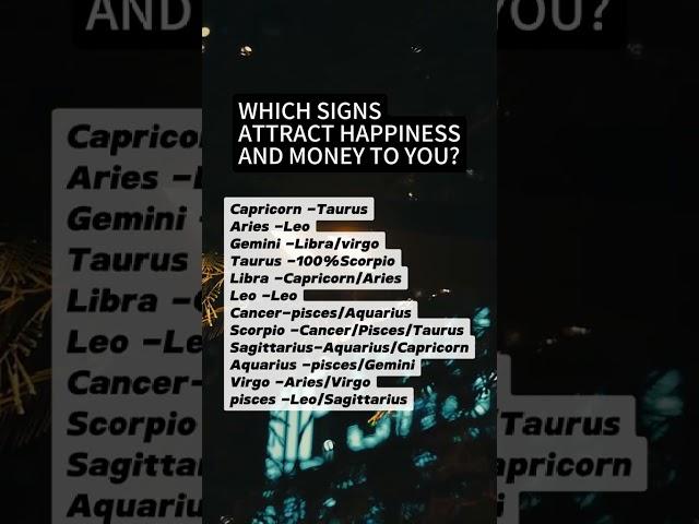 Which Zodiac Signs Attract Happiness ️ And Money 