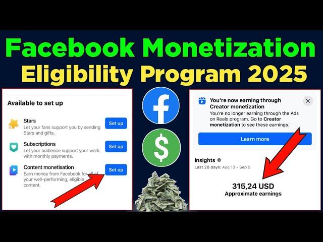 Facebook Monetization Eligibility 2025 | Facebook Page ko Kaise Monetize Kare