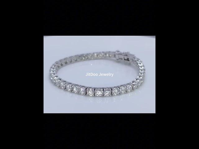 JitDoo 3mm 4mm Moissanite Tennis Bracelet Full Diamond with GRA #jewelrygift #gift #wholesale