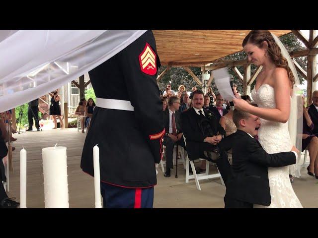 4-Year-Old Boy Cries as Stepmom Reads Wedding Vows She Wrote for Him