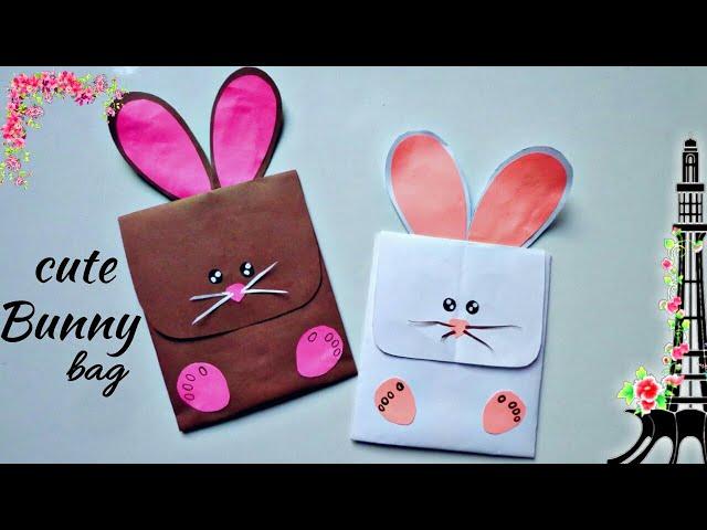 HANDMADE EASY PAPER BUNNY BAG | DIY Bunny Bag | Paper Craft -Lahori Crafties