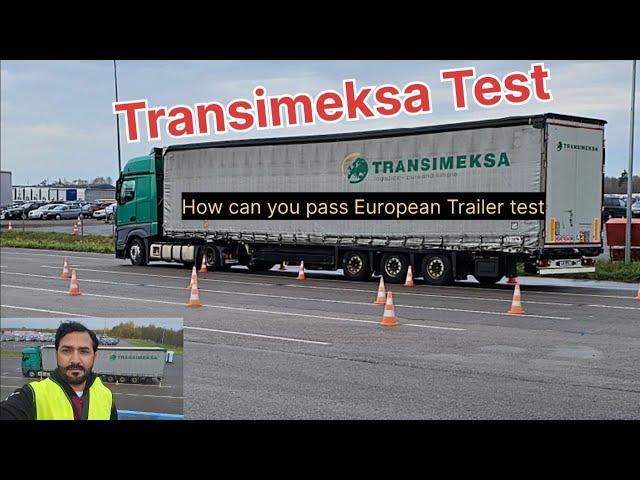 European truckers and reverse parking test in Lithuania Transimeksa truck reverse test