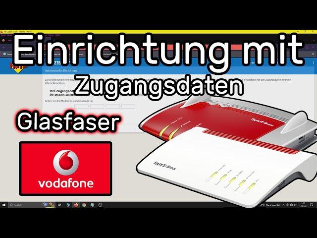 Fritzbox am Vodafone Glasfaseranschluss mit Zugangsdaten einrichten (Benutzername und Passwort)