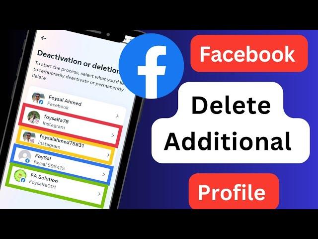 How to Delete an Additional Facebook Profile |Facebook Create Another Profile Remove 2024 