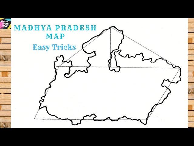 How to Draw Madhya Pradesh Map | Step-by-Step Easy Tutorial for Beginners