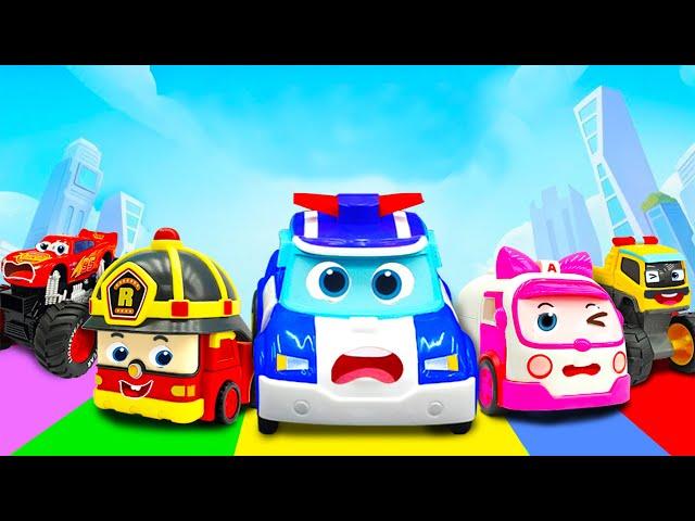 Five Little Cars Come to Rescue | Car Garage Adventure | Dinky TV