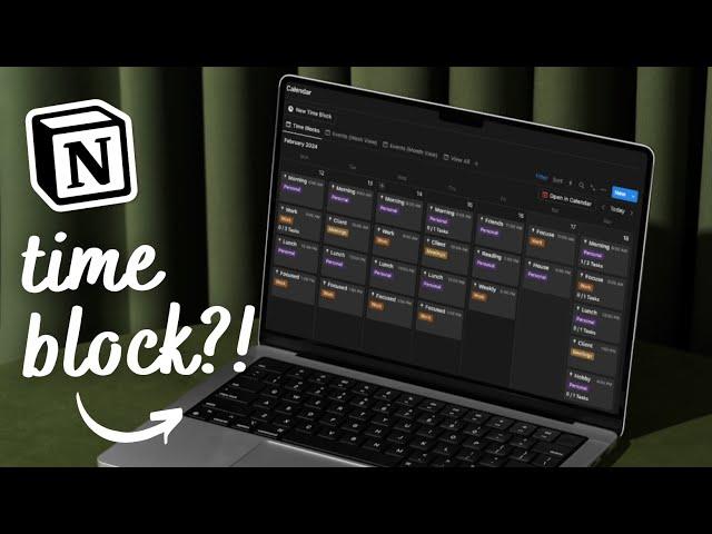 UNLEASH your productivity with Time Blocking Notion Planner | Tasks, Notion Calendar | Template Tour