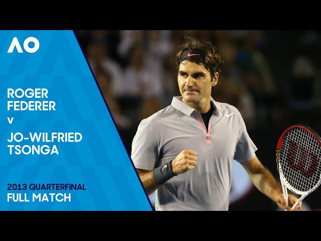 Roger Federer v Jo-Wilfried Tsonga Full Match | Australian Open 2013 Quarterfinal