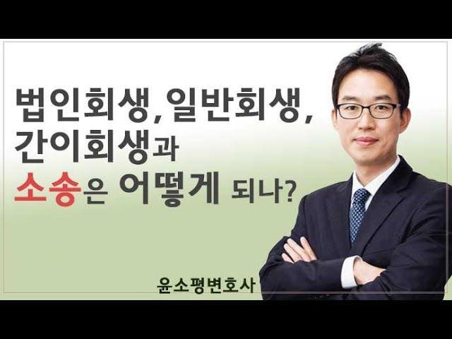 윤소평변호사와의 노잼이유-법인회생, 일반회생, 간이회생과 소송은 어떻게 되는가?