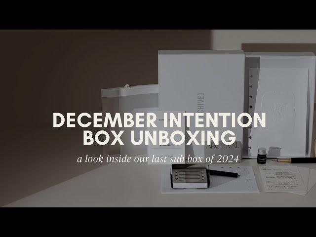 December Intention Box Unboxing | The Archival Box | Cloth & Paper