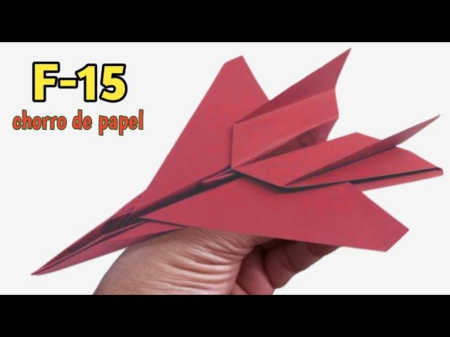 Como Hacer un Avion de Papel F15  Avión de Combate F15 de Origami | Aviones de Papel