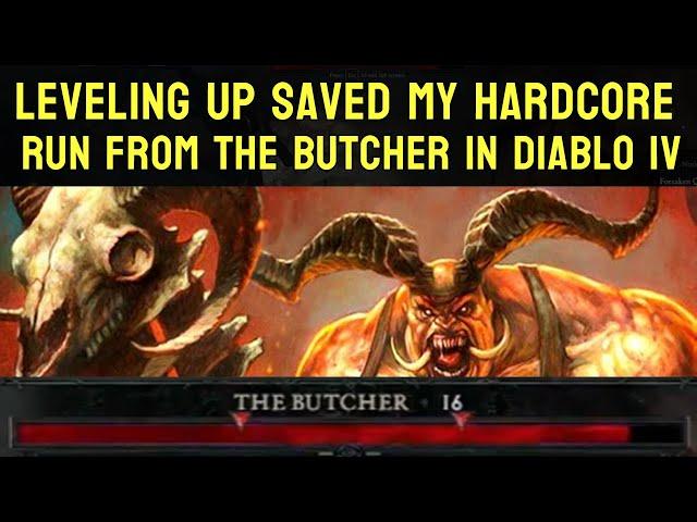 Leveling Up saved my Hardcore run from The Butcher | Diablo IV