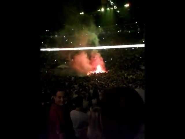 Pyrotechnik, König Pilsener Arena Oberhausen, Deutschland - Griechenland