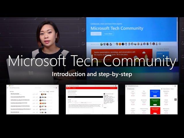 Step-by-step in the Microsoft Tech Community