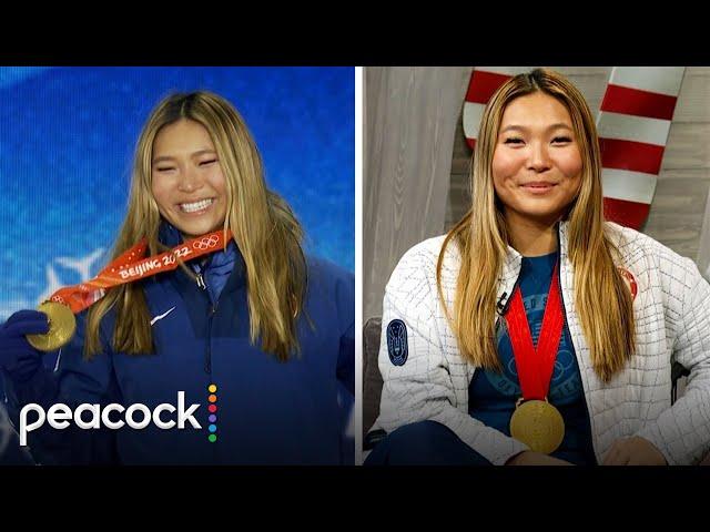 Chloe Kim’s Overjoyed Reaction to Her Olympic Halfpipe Gold Medal Win | The Olympic Show | Peacock