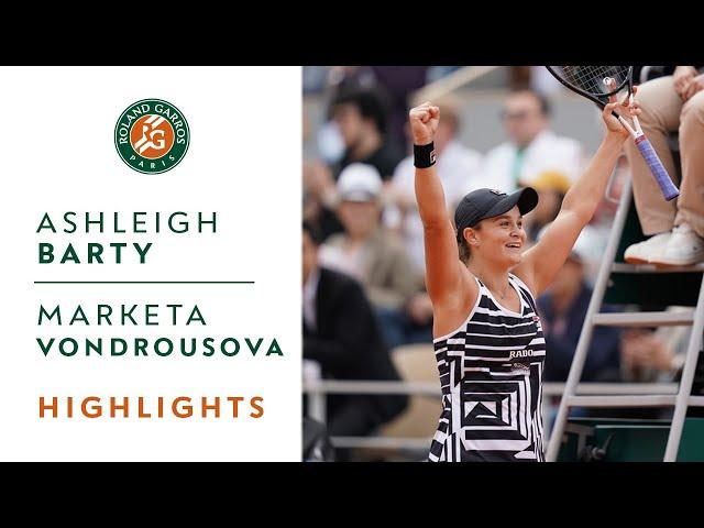 Ashleigh Barty vs Marketa Vondrousova - Final Highlights | Roland-Garros 2019