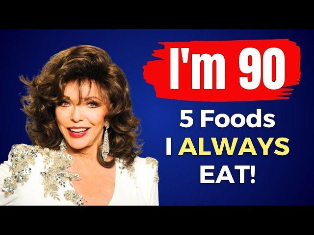 I eat TOP 5 FOODS and Don't Get Old! Joan Collins (90) still looks 59! Her Secrets to Youth